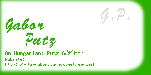 gabor putz business card